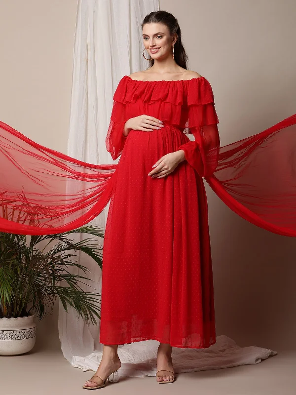 3-in-1 Convertible Maternity Gown- Detachable Trail